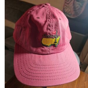 American Needle Masters Hat Mens OSFA Maroon Golf Tournament Logo Strapback Cap